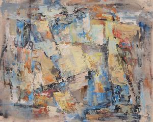 Charles Ragland Bunnell, "Carnival", oil, 1960 for sale purchase consign auction denver Colorado art gallery museum