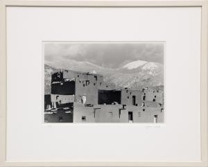 Myron Wood, "Untitled (Taos Pueblo)", photograph painting fine art for sale purchase buy sell auction consign denver colorado art gallery museum