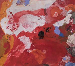 Lee Chesney, "Joie de Vivre", oil painting 1950's abstract expressionist art mid-century modern