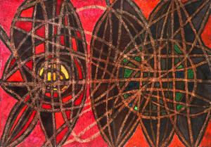 Edward Marecak, "Web of Spells", painting, 1980s, abstract, modern, Fine art, art, for sale, buy, purchase, Denver, Colorado, gallery, historic, antique, vintage, artwork, original, authentic