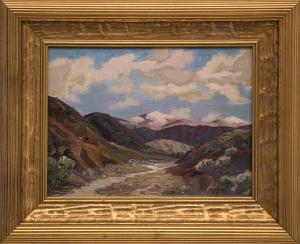 Turner B. Messick, "Untitled (Mountain Landscape)", oil, circa 1940 