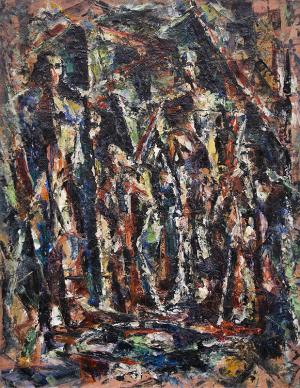 charles bunnell sacred family abstract expressionist oil painting fine art for sale purchase buy sell auction consign denver colorado art gallery museum 