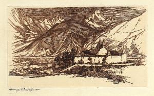 George Elbert Burr, In the Rhone Valley, France, etching, circa 1905, engraving, fine art, for sale, denver, gallery, colorado, antique, buy, purchase