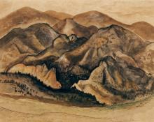 Boardman Robinson, "Untitled (Colorado Mountains)", watercolor on paper, 1931
