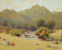 Charles Partridge Adams, "On the Dallas Creek, Autumn Day, San Juan Mountains, Colorado", watercolor on paper, c. 1910 painting for sale