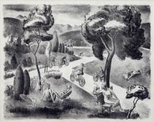 Tabor Utley, "Untitled (Park in Colorado)", lithograph, c. 1940