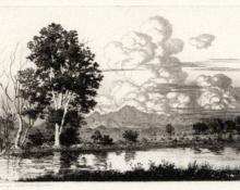 George Elbert Burr, "Arizona Canal (Phoenix)", etching, c. 1926 painting for sale