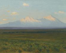 Charles Partridge Adams, "Untitled (Spanish Peaks, Colorado)", oil, c. 1910 painting for sale
