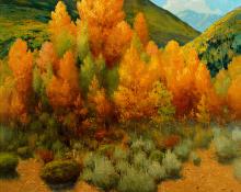 Gerard Curtis Delano, "Touch of Autumn", oil, c. 1930