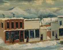 Harry Learned, "Untitled (Leadville Winter)", oil, c. 1890