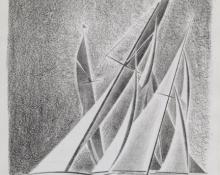 Arnold H. Ronnebeck, "Yacht Races (Grand Lake, Colorado,) 10/25", lithograph, 1933