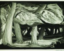 Doel Reed, "Summer Grove, 12/30", etching, c. 1940