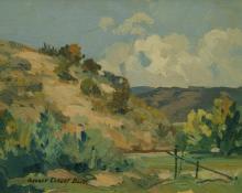 George Elbert Burr, "The Distant Mesa, Paonia, Colorado", oil, July 24, 1933 painting for sale