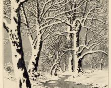 George Elbert Burr, "Winter Trees, trial proof, second state, No 4", etching, c. 1915 painting for sale