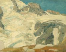 John Fabian Carlson, "Above the Tree Line at Mt. Rainier (Western #10)", oil, c. 1923