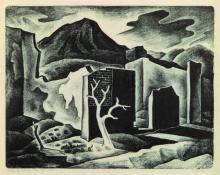 Vance Hall Kirkland, "Ruins of Central City; 48/70", lithograph, 1935