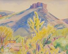 Elisabeth Spalding, "Table Mountain (Colorado)", watercolor, c. 1925