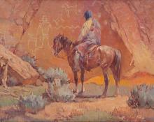 Gray Phineas Bartlett, "Indian Signs", oil, 1942