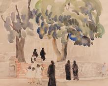 Olive Rush, "The Cathedral in May", watercolor on paper, c. 1935
