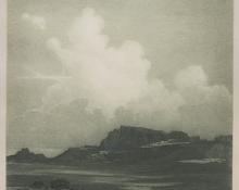 George Elbert Burr, "Evening Cloud, [no. 2]; edition of 40 (from the "Desert Set") 18/40", etching, 1921 painting for sale