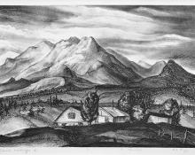 Robert Reiff, "Colorado Landscape", lithograph, 1941