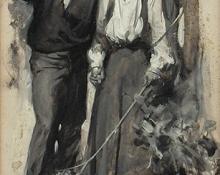 Allen Tupper True, "His Father's Son", gouache, 1905