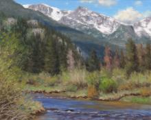 Stephen Day, "Near Fern Lake Trailhead  (Rocky Mountain National Park)", oil, 2012