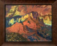 Will Collins, "Oak Creek Canyon (Arizona)", oil, 20th century painting for sale purchase consign auction denver Colorado art gallery museum