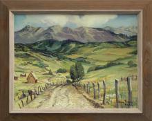 Lillian Thoele, "Airstrip Road - Mt. Telluride, Colorado", oil painting for sale purchase auction consign denver colorado art gallery museum
