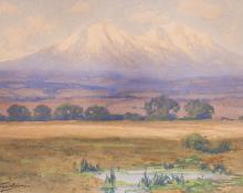 Charles Partridge Adams colorado painting spanish peaks vintage antique hudson river luminism