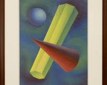 Ralph Anderson, "Basic Form Problem #3", oil, circa 1940 abstract painting fine art for sale purchase buy sell auction consign denver colorado art gallery museum