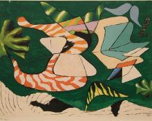 Herbert Bayer Fluttering Wings (Mexico) painting fine art for sale purchase buy sell auction consign denver colorado art gallery museum