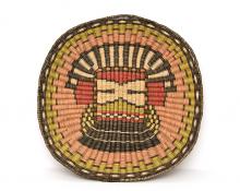Wicker Plaque, Hopi Third Mesa, 19th century Native American Indian antique vintage art for sale purchase auction consign denver colorado art gallery museum