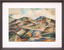 Frank "Pancho" Gates, "Untitled (Colorado Mountains)", watercolor painting fine art for sale purchase buy sell auction consign denver colorado art gallery museum
