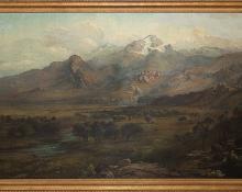 George Ernest Colby, "Untitled (Mountain Landscape)", oil painting fine art for sale purchase buy sell auction consign denver colorado art gallery museum 19th century