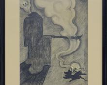 Hilaire Hiler, "Untitled", graphite, 1927 painting fine art for sale purchase buy sell auction consign denver colorado art gallery museum