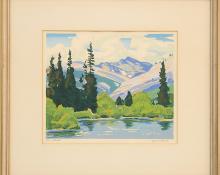 Alfred James Wands, "Colorado" silkscreen print painting fine art for sale purchase buy sell auction consign denver colorado art gallery museum