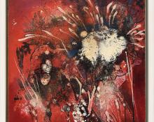 Vance Kirkland, "Fourth of July" abstract oil painting fine art for sale purchase buy sell auction consign denver colorado art gallery museum