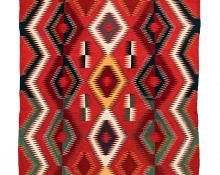 navajo germantown weaving blanket for sale, vintage, antique, 19th century, red, green, yellow, white, black