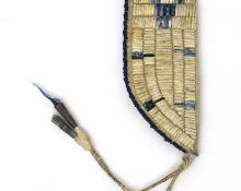 Plains Knife Sheath miniature childs quill work transitional circa 1875-1900  19th century Native American Indian antique vintage art for sale purchase auction consign denver colorado art gallery museum