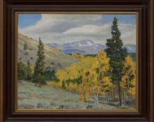 Alfred Wands, "Untitled (Colorado Mountain Landscape in Autumn)", oil painting fine art for sale purchase buy sell auction consign denver colorado art gallery museum              