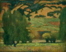 John Edward Thompson, "Landscape Near Pine, Colorado", oil on canvas, c. 1914