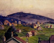 Carl Eric Olaf Lindin, "Untitled (Lausanne)", watercolor on paper, c. 1912