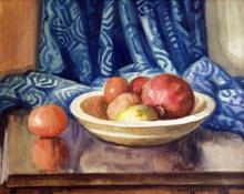 Carl Eric Olaf Lindin, "Still Life (with Pomegranate)", watercolor on paper, c. 1925