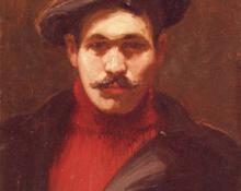Carl Eric Olaf Lindin, "Untitled (Self Portrait)", oil on canvas, 1899