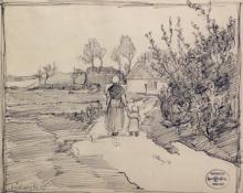 Carl Eric Olaf Lindin, "Untitled", ink on paper, c. 1895