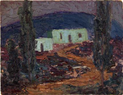 Fremont Ellis, "Adobe House", oil, 1919