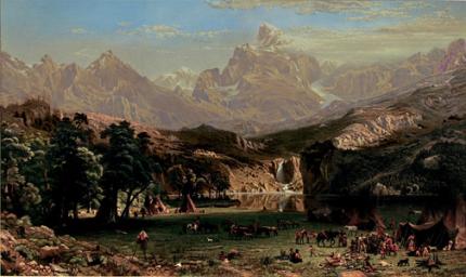 Albert Bierstadt, "The Rocky Mountains, Landers Peak", chromolithograph, c. 1869