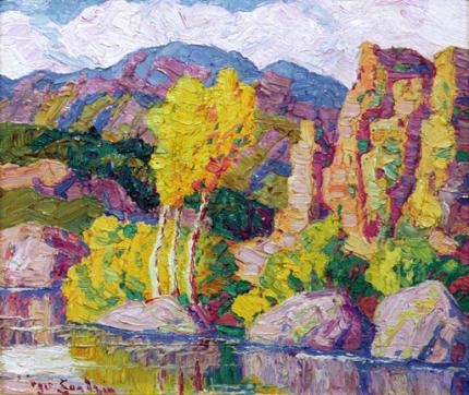 Sven Birger Sandzen, "Big Thompson Canyon, Estes Park, Colorado", oil, 1932