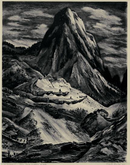 Adolf Arthur Dehn, "Commodore Peak, Edition of 40", lithograph, 1942